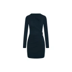 Rebecca Vallance Kiana Long Sleeve Mini Dress in Teal