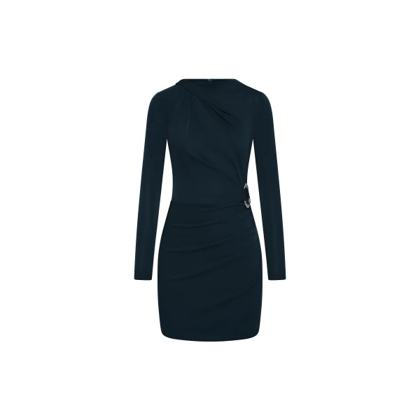 Kiana Long Sleeve Mini Dress in Teal