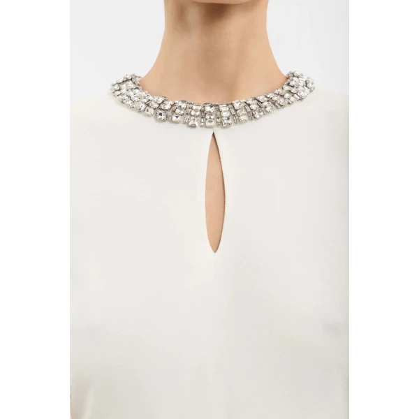 Rebecca Vallance Noemie Midi Dress in Cream