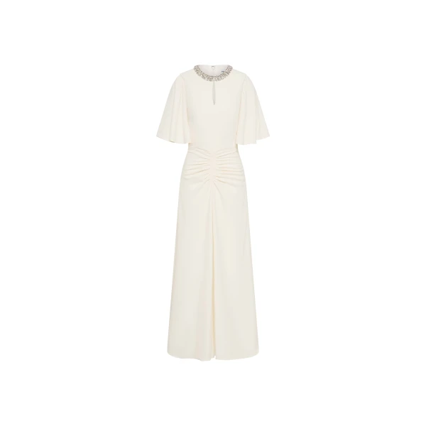 Rebecca Vallance Noemie Midi Dress in Cream