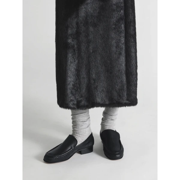 ATP Atelier Rivello in Black Slip On Loafers Black