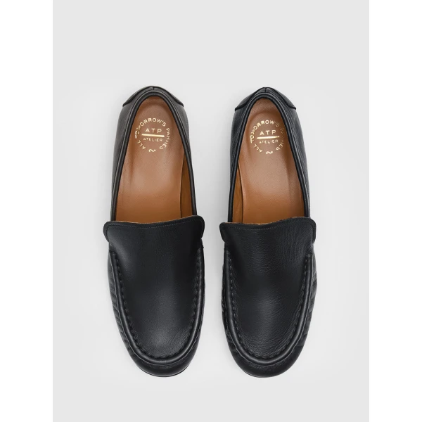 Black ATP Atelier slip on loafers
