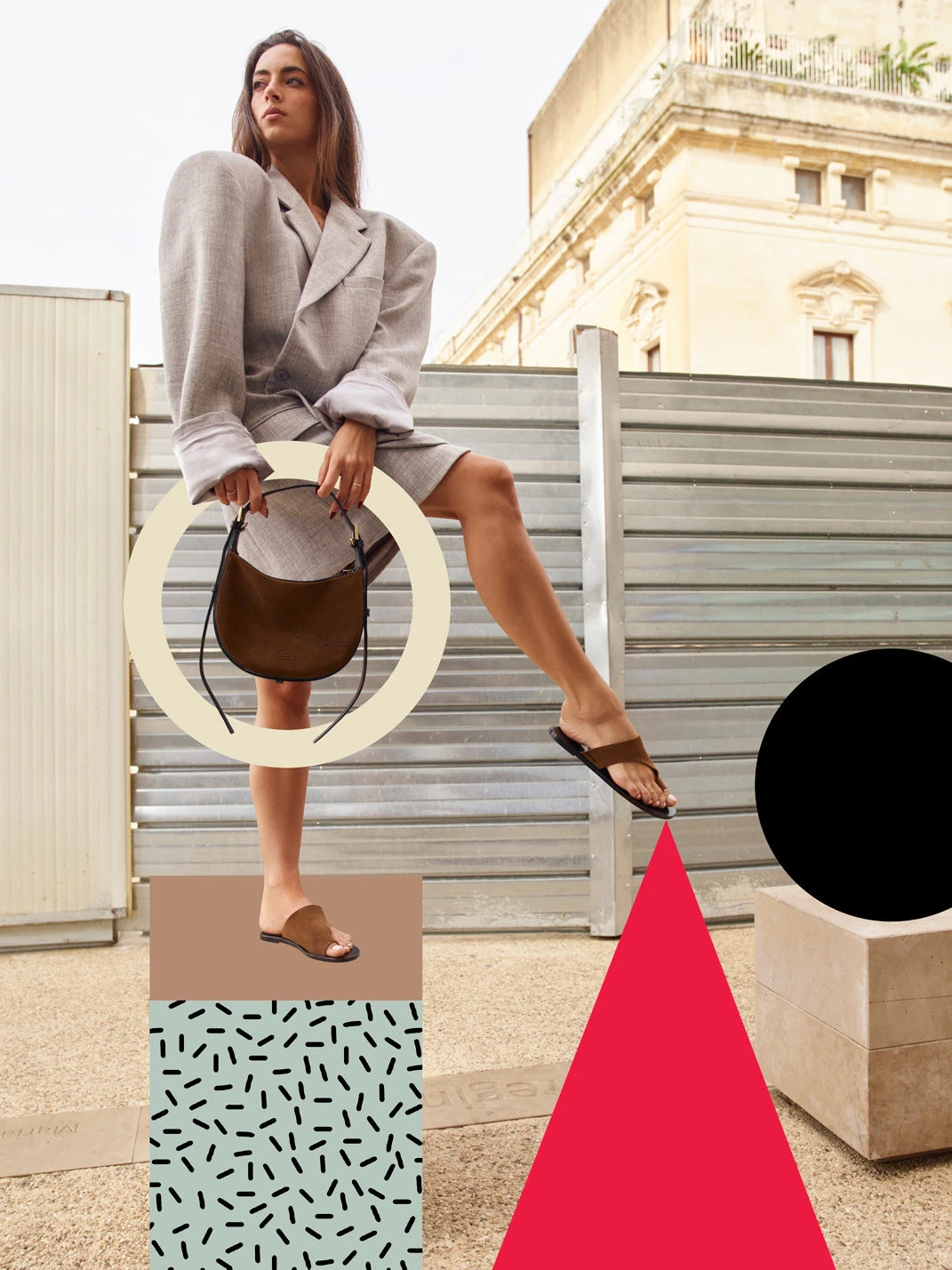 Brown ATP Atelier cutout sandals