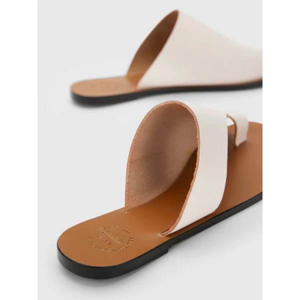 ATP Atelier Rosa in Linen Cutout Sandals Ivory