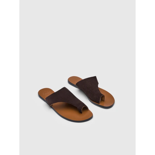 ATP Atelier Rosa in Walnut Cutout Sandals Brown