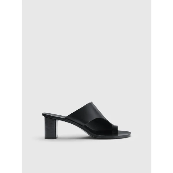 ATP Atelier Rosate in Black Cutout Heeled Sandals