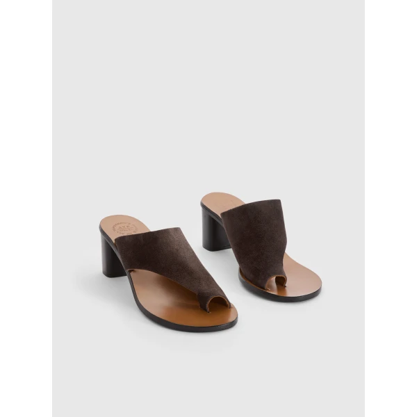 Brown ATP Atelier cutout heeled sandals