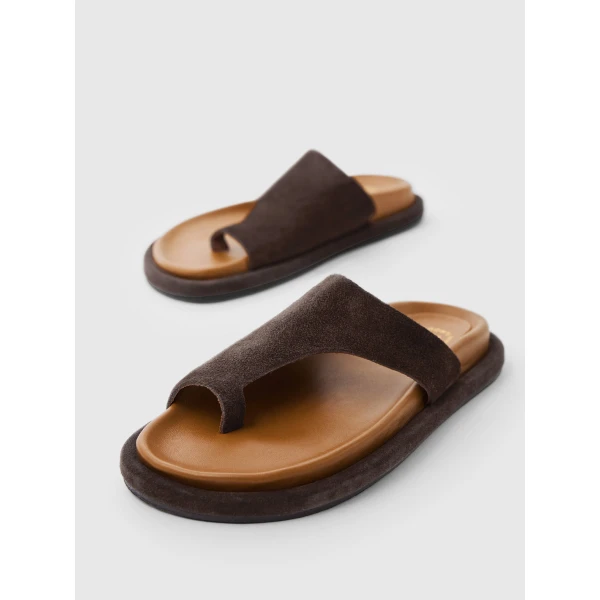 Brown ATP Atelier comfy sandals
