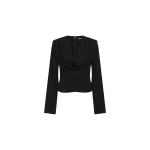 Draped Blouse Black