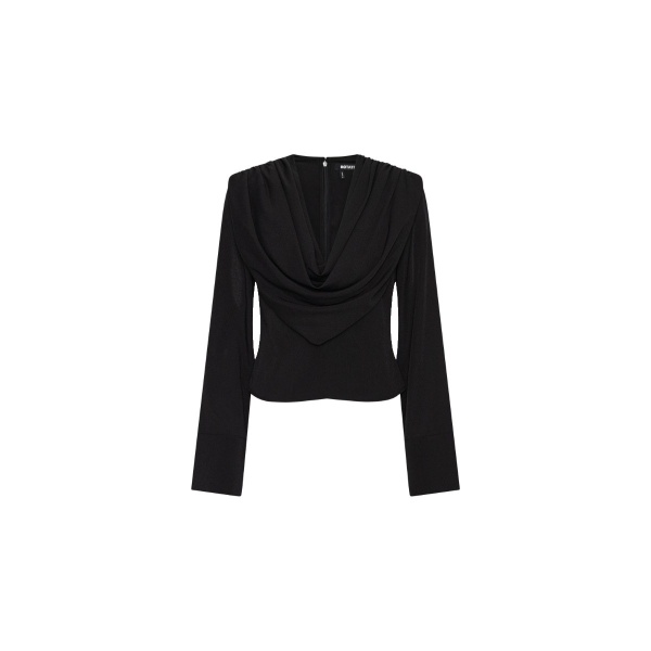 Draped Blouse Black