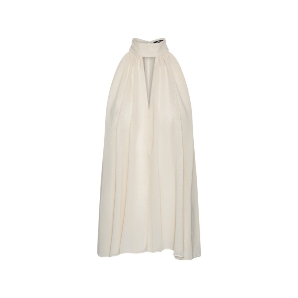Halterneck Bow Top White