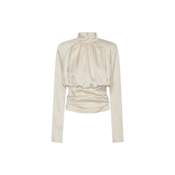 LS Ruched Top White