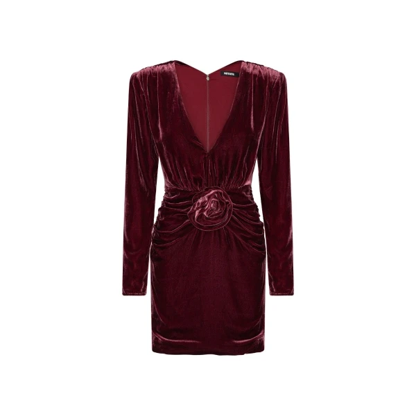 Silk Velvet Mini Dress