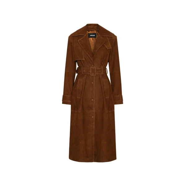 Suede Trenchcoat Brown