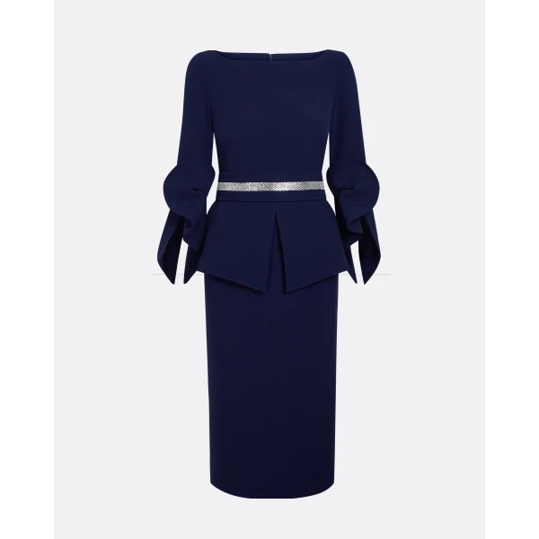 Alondra Azurite Blue Midi Dress