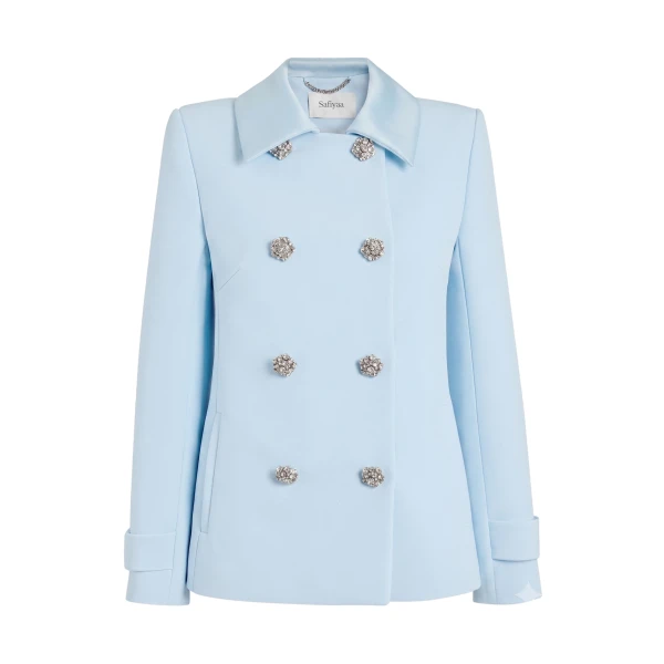 Chiabella Jacket in Pale Blue with Crystal