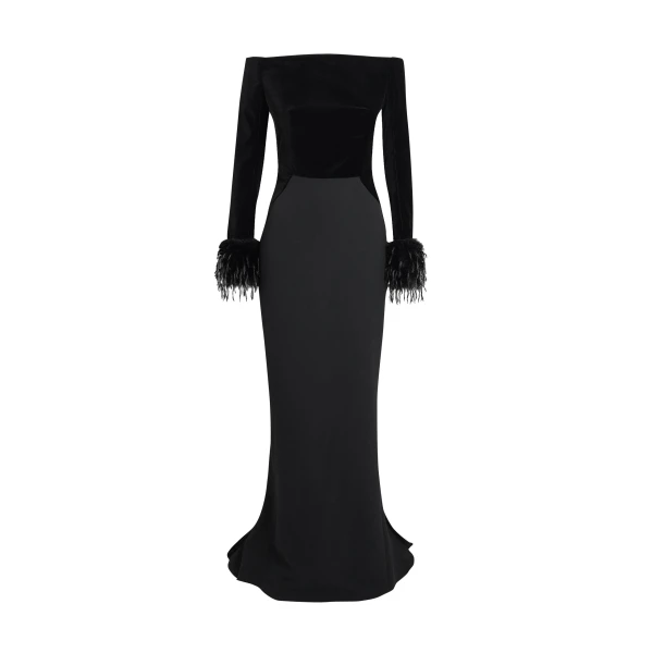 Fiora Long Dress in Black