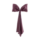 Saiid Kobeisy Bow Cape in Italian Plum, Style 40