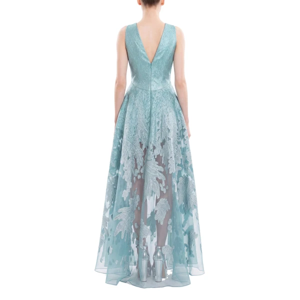Saiid Kobeisy Brocade Dress in Antigua Sand, view 4
