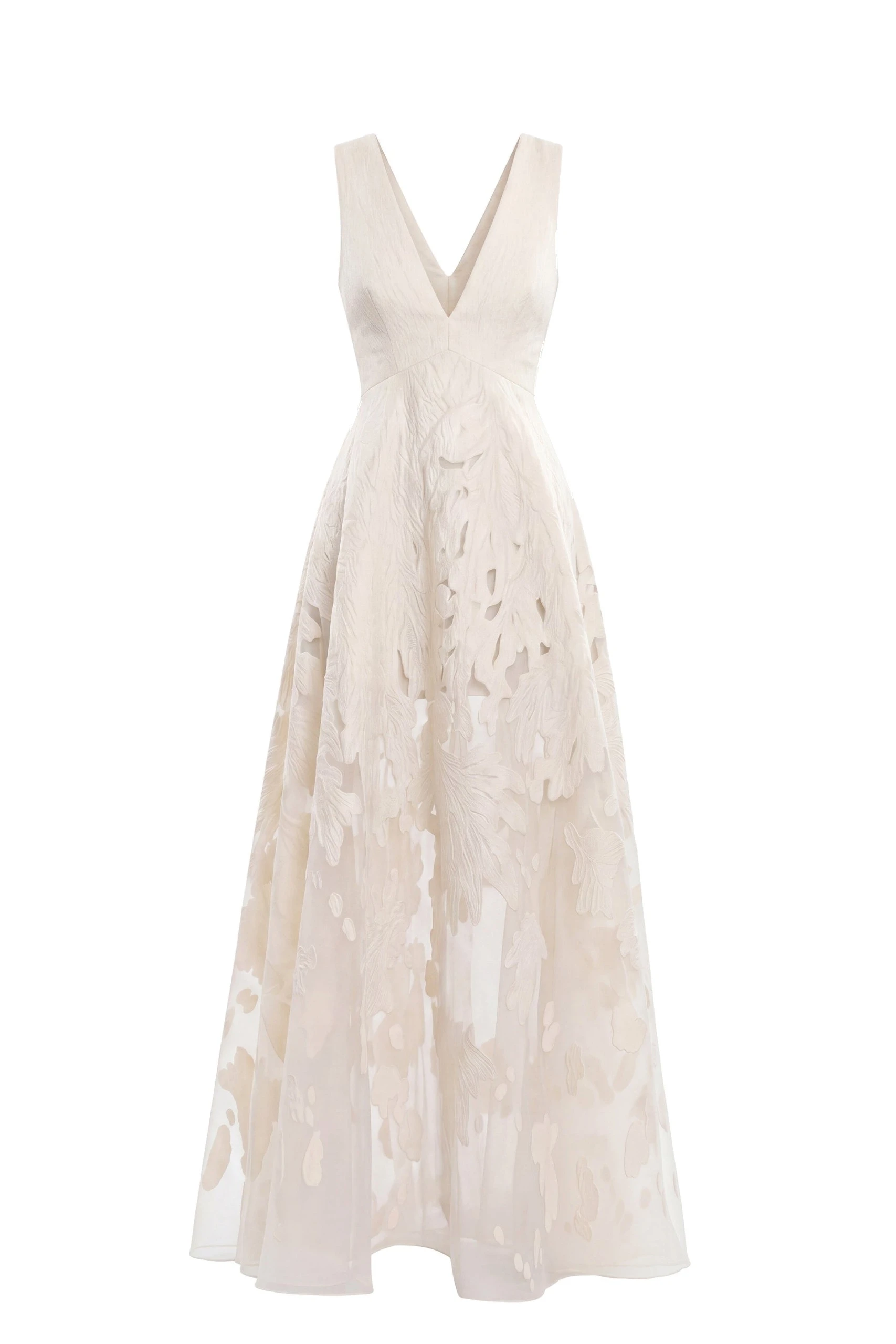 Saiid Kobeisy Brocade Dress in Ivory | Dresses | Coveti Saiid Kobeisy Brocade Dress in Ivory