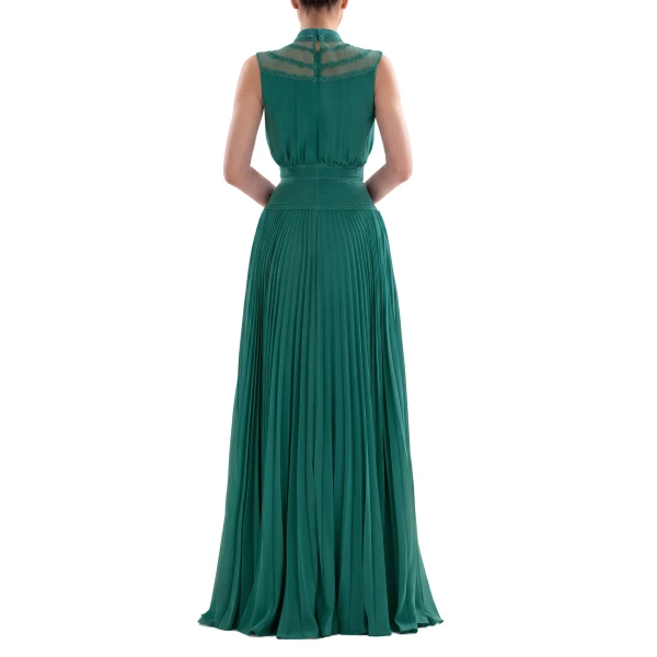 Saiid Kobeisy Crepe Georgette Dress in Skin, view 5