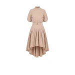 Saiid Kobeisy Crepe Short Dress in Skin