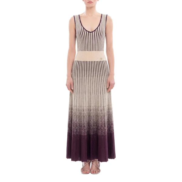 Saiid Kobeisy Degrade Knitwear Dress in Italian Plum, view 2
