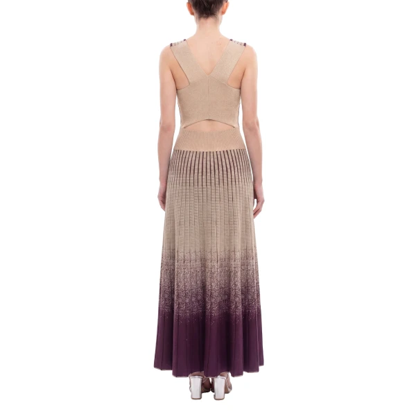 Saiid Kobeisy Degrade Knitwear Dress in Italian Plum, view 4