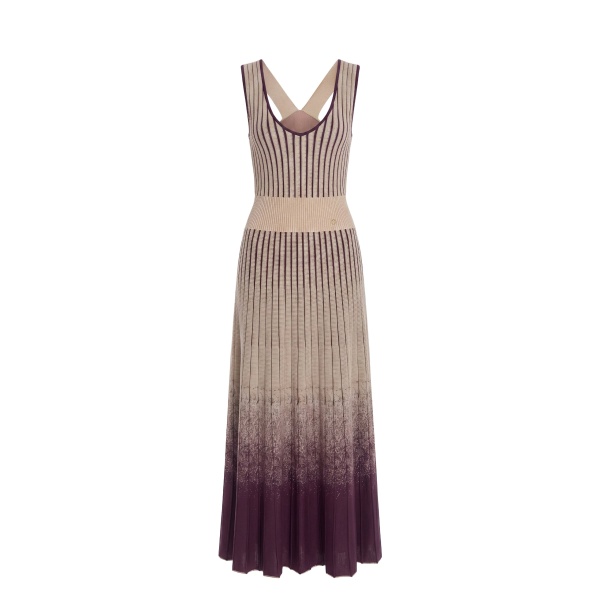 Saiid Kobeisy Degrade Knitwear Dress in Italian Plum
