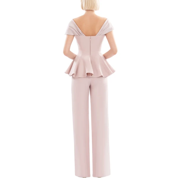 Saiid Kobeisy Draped Bow Set in Salsa Rosa, view 3