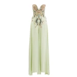Saiid Kobeisy Embroidered Crepe Georgette Jumpsuit in Reed