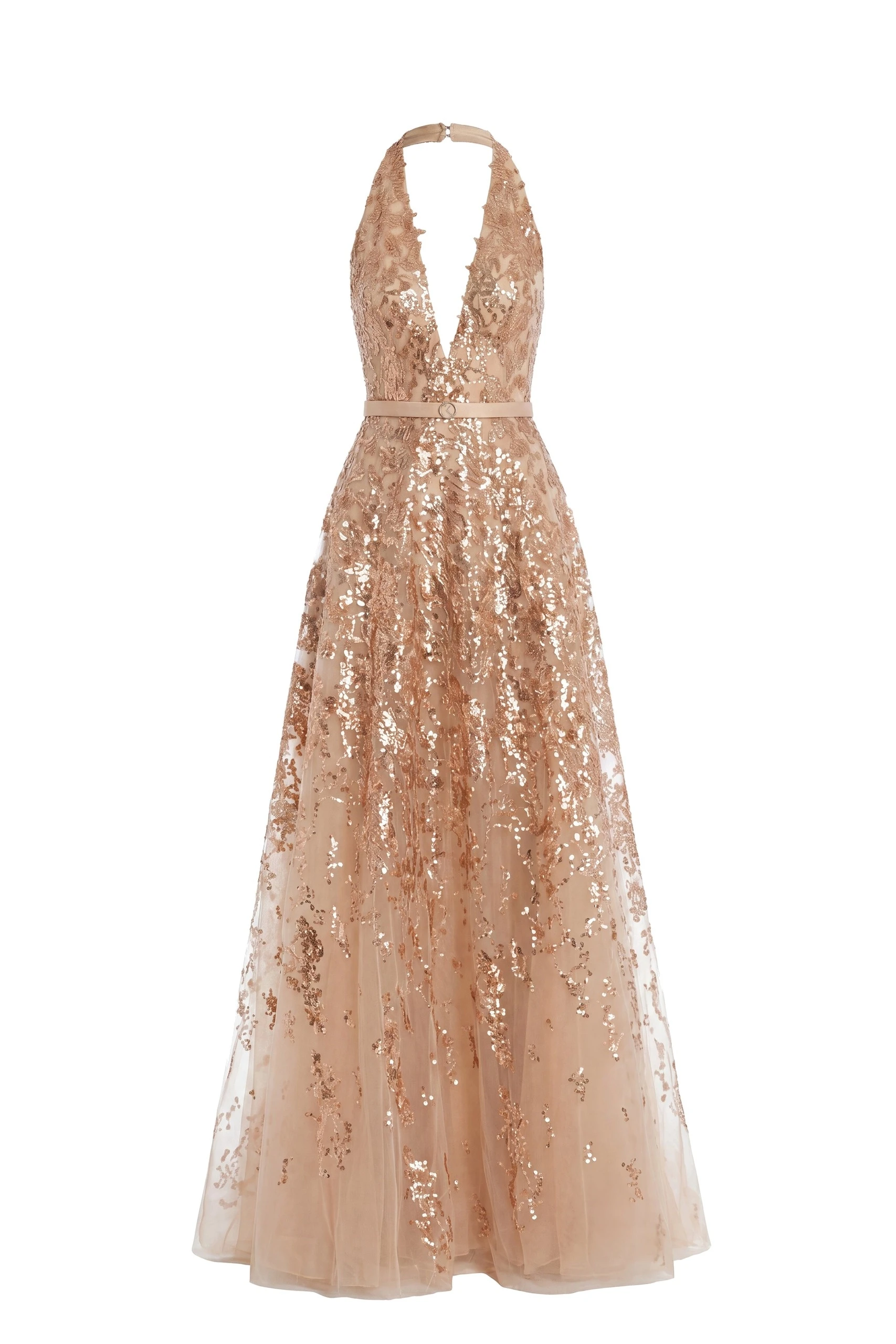 Saiid Kobeisy Embroidered Long Dress in Heavenly Pink | Dresses | Coveti Saiid Kobeisy Embroidered Long Dress in Heavenly Pink