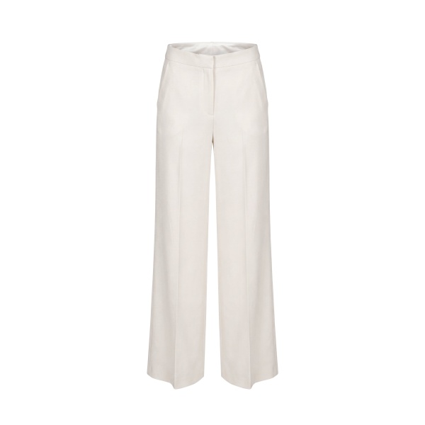 Saiid Kobeisy Floral Tailored Pants in Off White