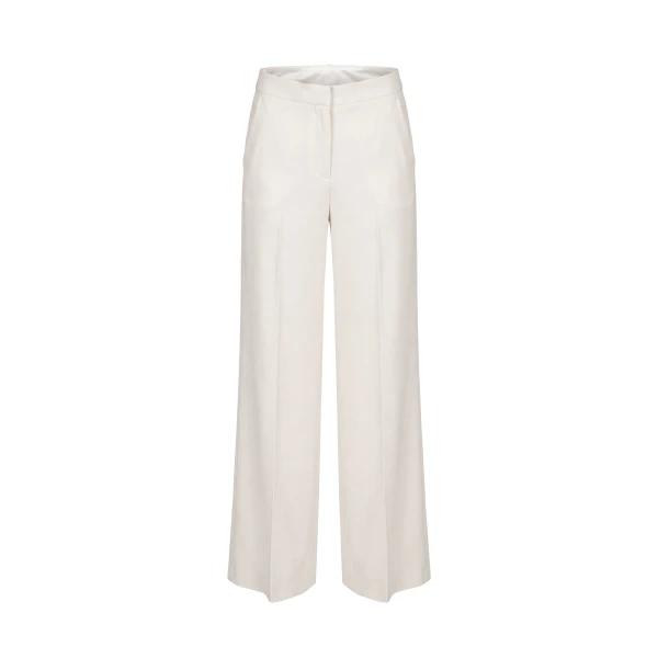 Saiid Kobeisy Floral Tailored Pants in Off White