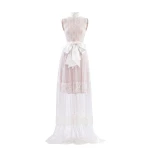 Saiid Kobeisy Lace Long Dress in Off White, Style 35