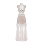 Saiid Kobeisy Lace Long Dress in Off White, Style 36