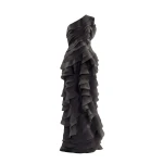 Saiid Kobeisy Layered Organza Dress in Jet Black
