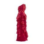Saiid Kobeisy Layered Organza Dress in Space Cherry