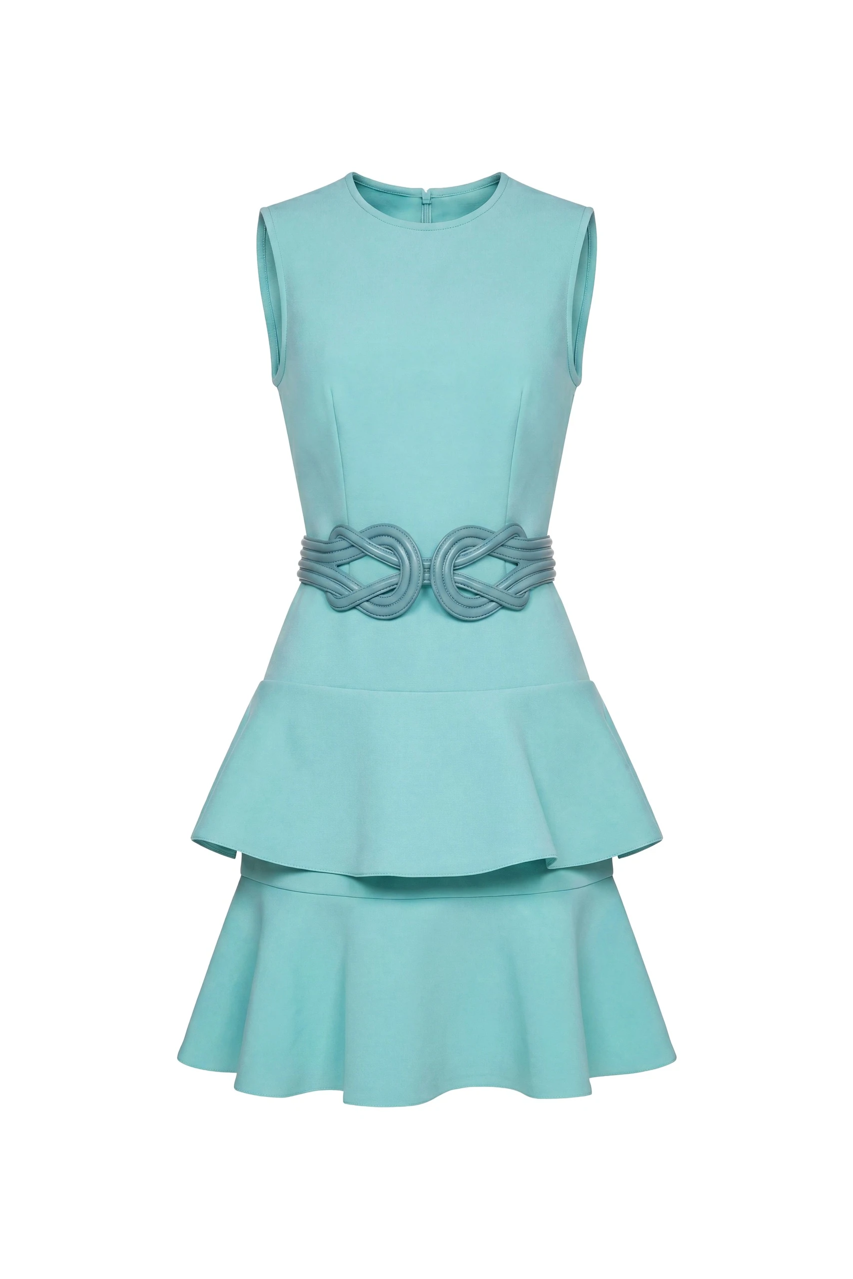 Saiid Kobeisy Midi Ruffled Dress in Aqua Sky | Dresses | Coveti Saiid Kobeisy Midi Ruffled Dress in Aqua Sky
