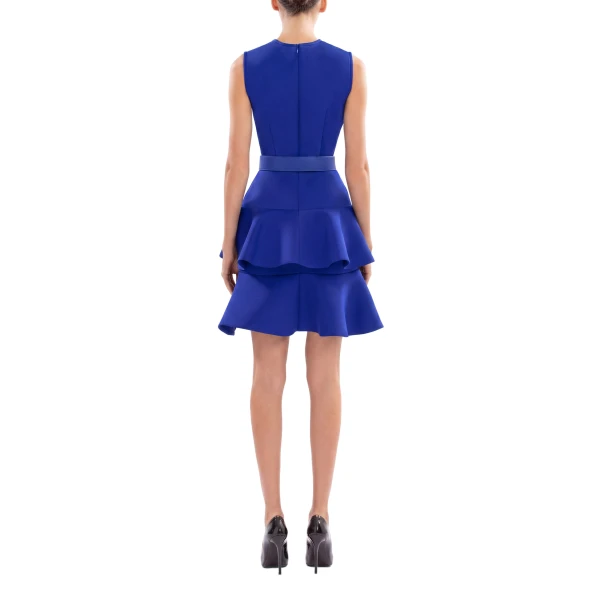 Saiid Kobeisy Midi Ruffled Dress in Blue, view 3