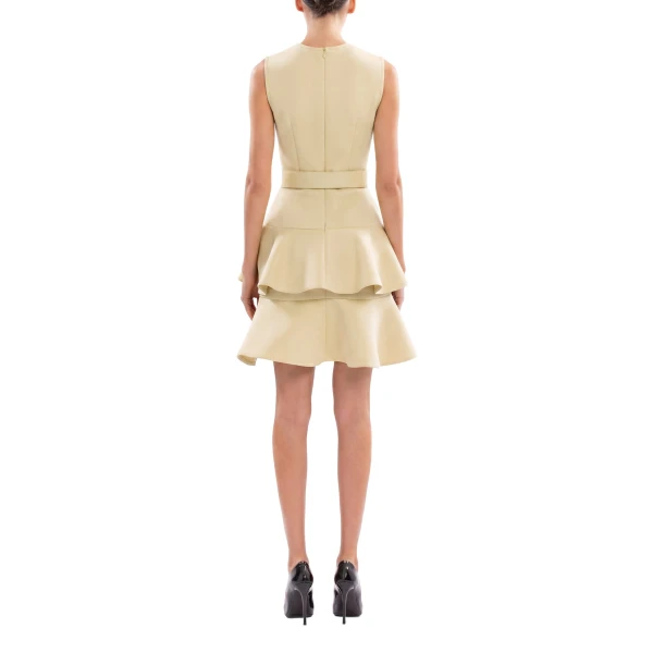 Saiid Kobeisy Midi Ruffled Dress in Yellow Pear, view 3