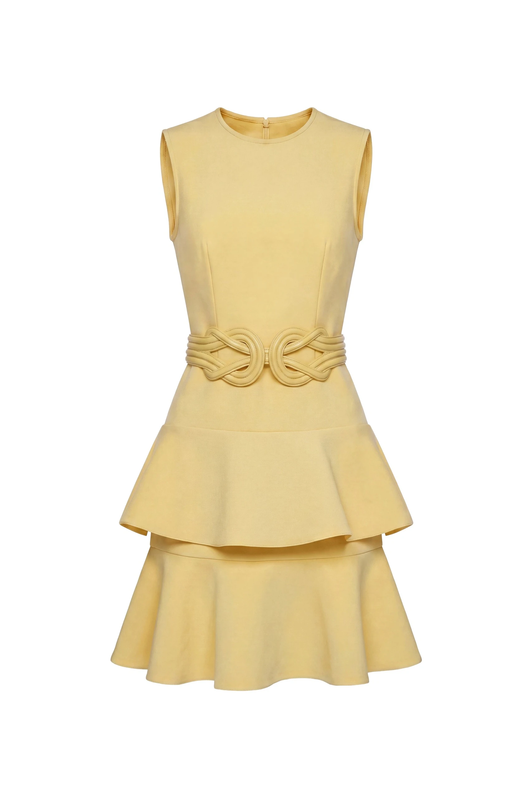 Saiid Kobeisy Midi Ruffled Dress in Yellow Pear | Dresses | Coveti Saiid Kobeisy Midi Ruffled Dress in Yellow Pear