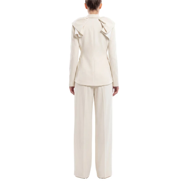 Saiid Kobeisy Pleated Pants in Ivory, view 4
