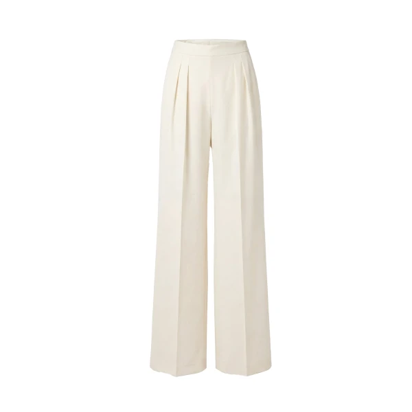Saiid Kobeisy Pleated Pants in Ivory
