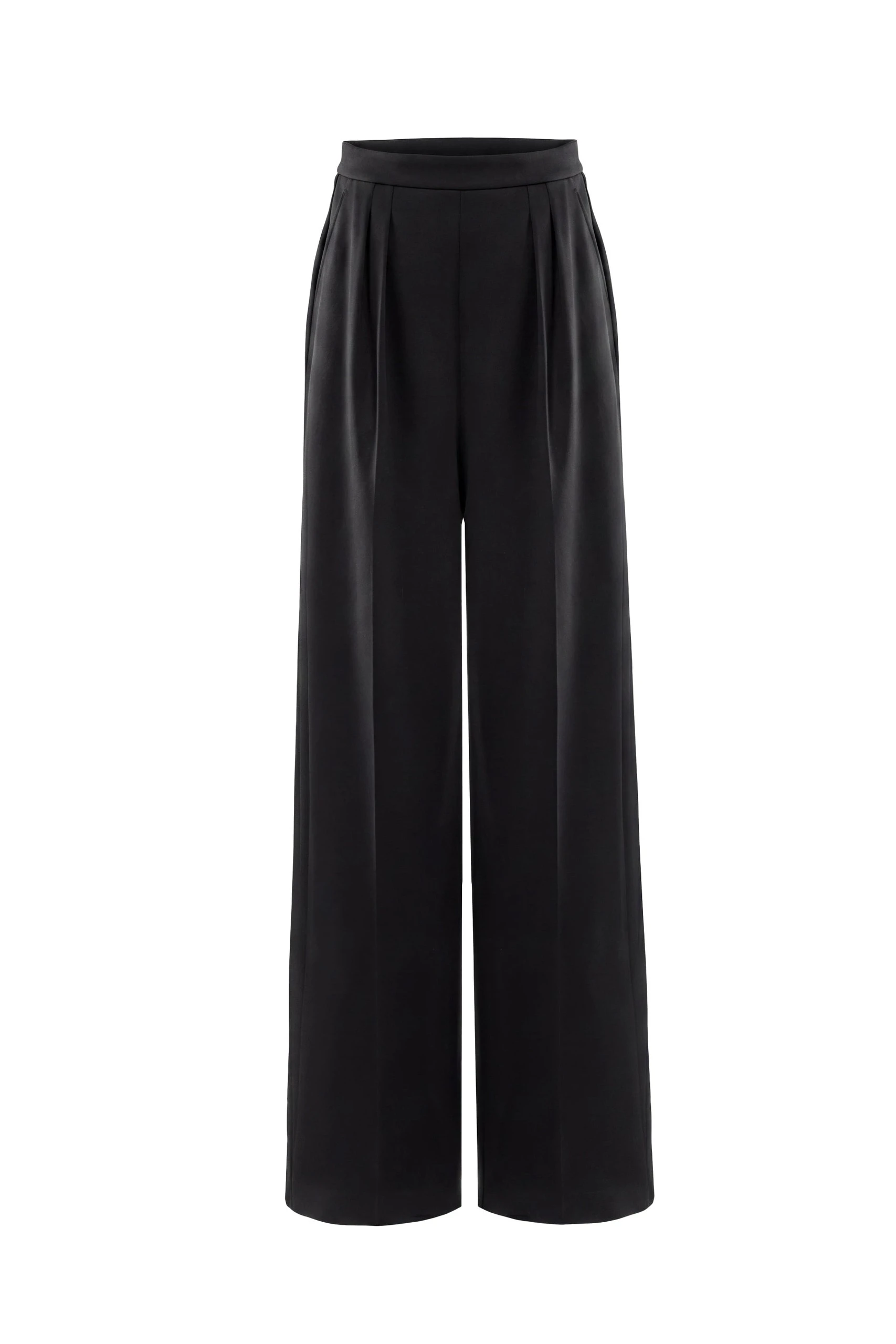 Saiid Kobeisy Pleated Pants in Jet Black | Pants | Coveti Saiid Kobeisy Pleated Pants in Jet Black