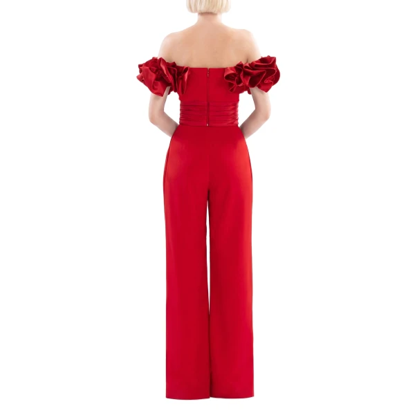 Saiid Kobeisy Ruffled Corset in Space Cherry, view 3