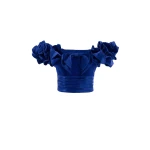 Saiid Kobeisy Ruffled Corset in Spectrum Blue