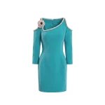 Saiid Kobeisy Short Dress with Crystal Embellishment in North Sea