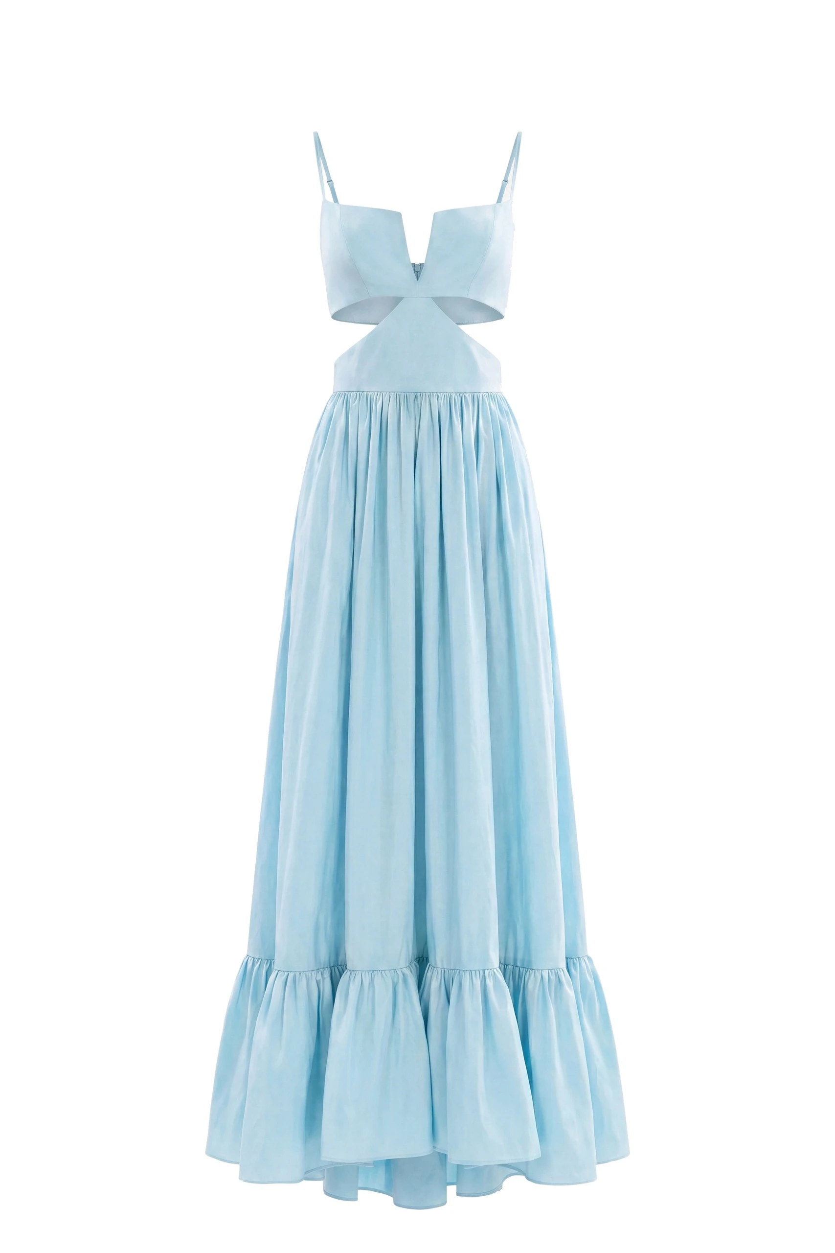 Saiid Kobeisy Taffeta Midi Dress in Aqua Sky | Dresses | Coveti Saiid Kobeisy Taffeta Midi Dress in Aqua Sky