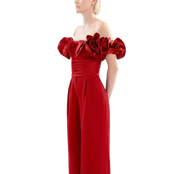 Saiid Kobeisy Tailored Pants in Space Cherry, view 4